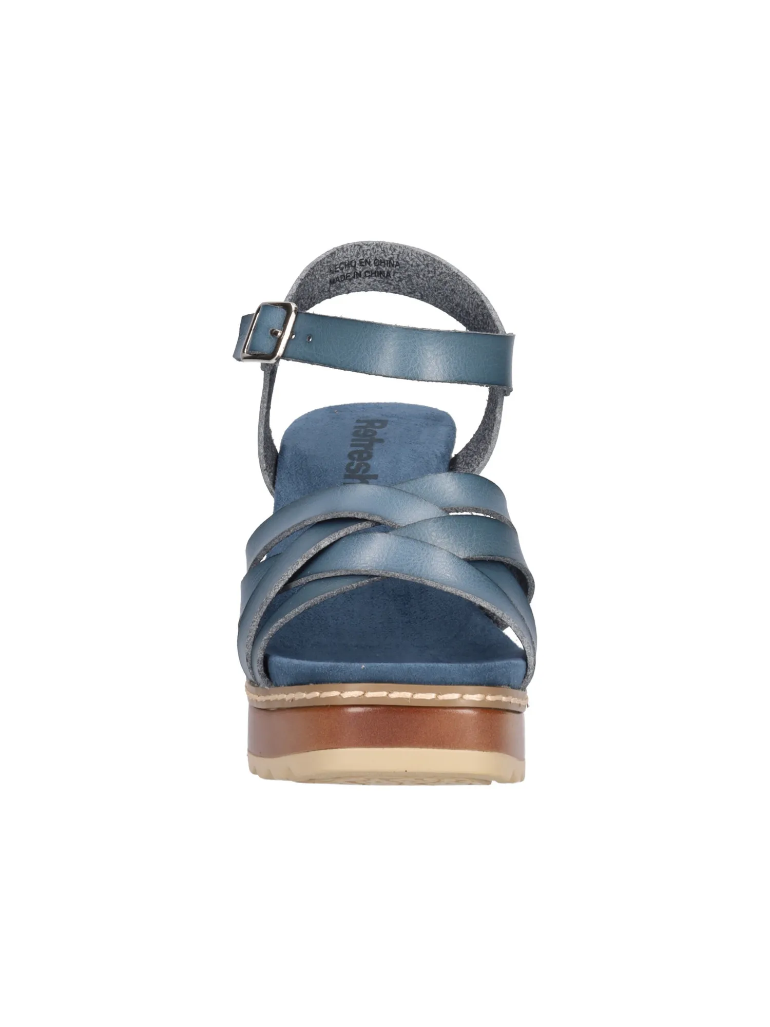Sandalo con tacco largo Refresh Vegan da donna blu