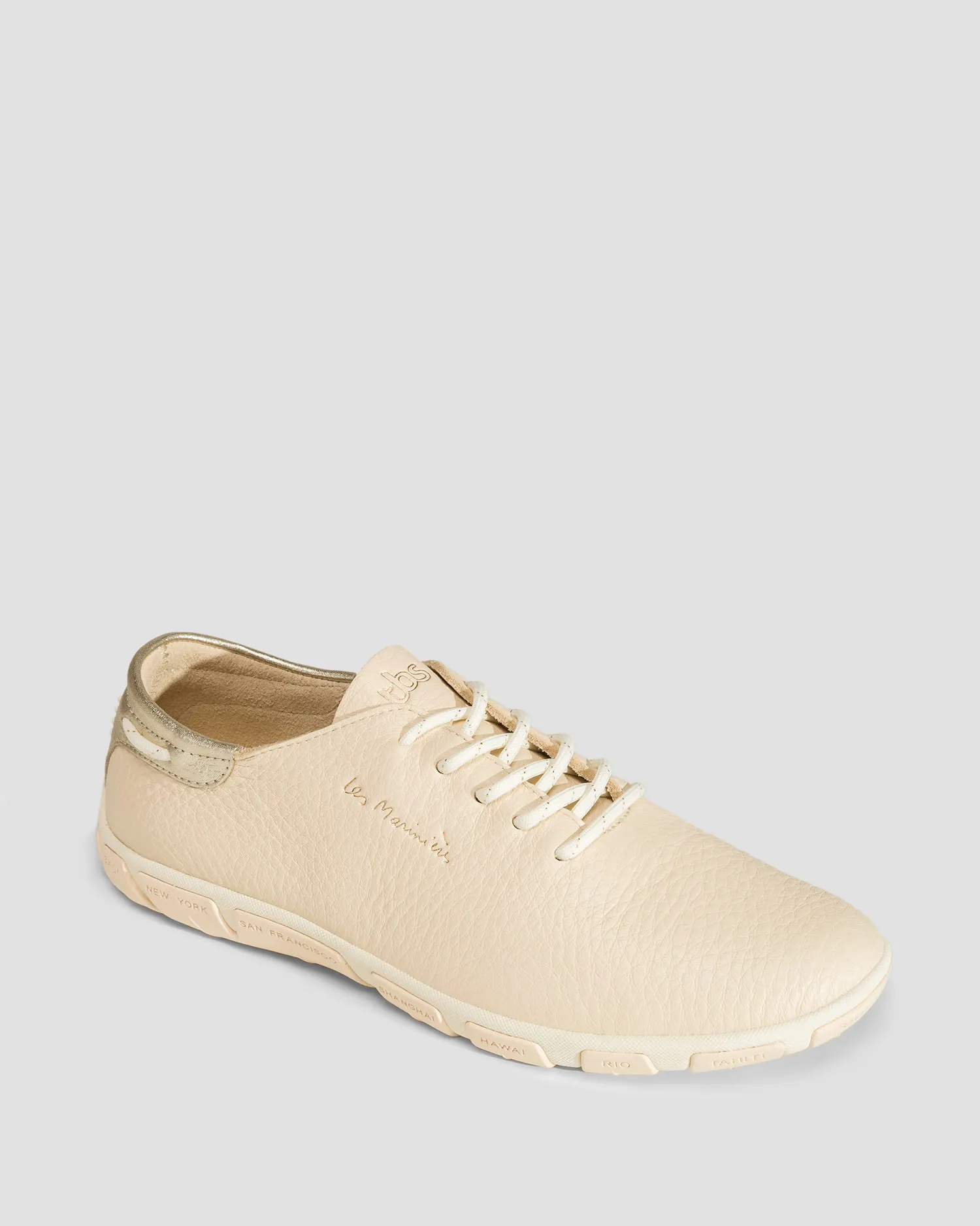 Scarpe beige in pelle da donna TBS Jazaru m7g53-linchampagne