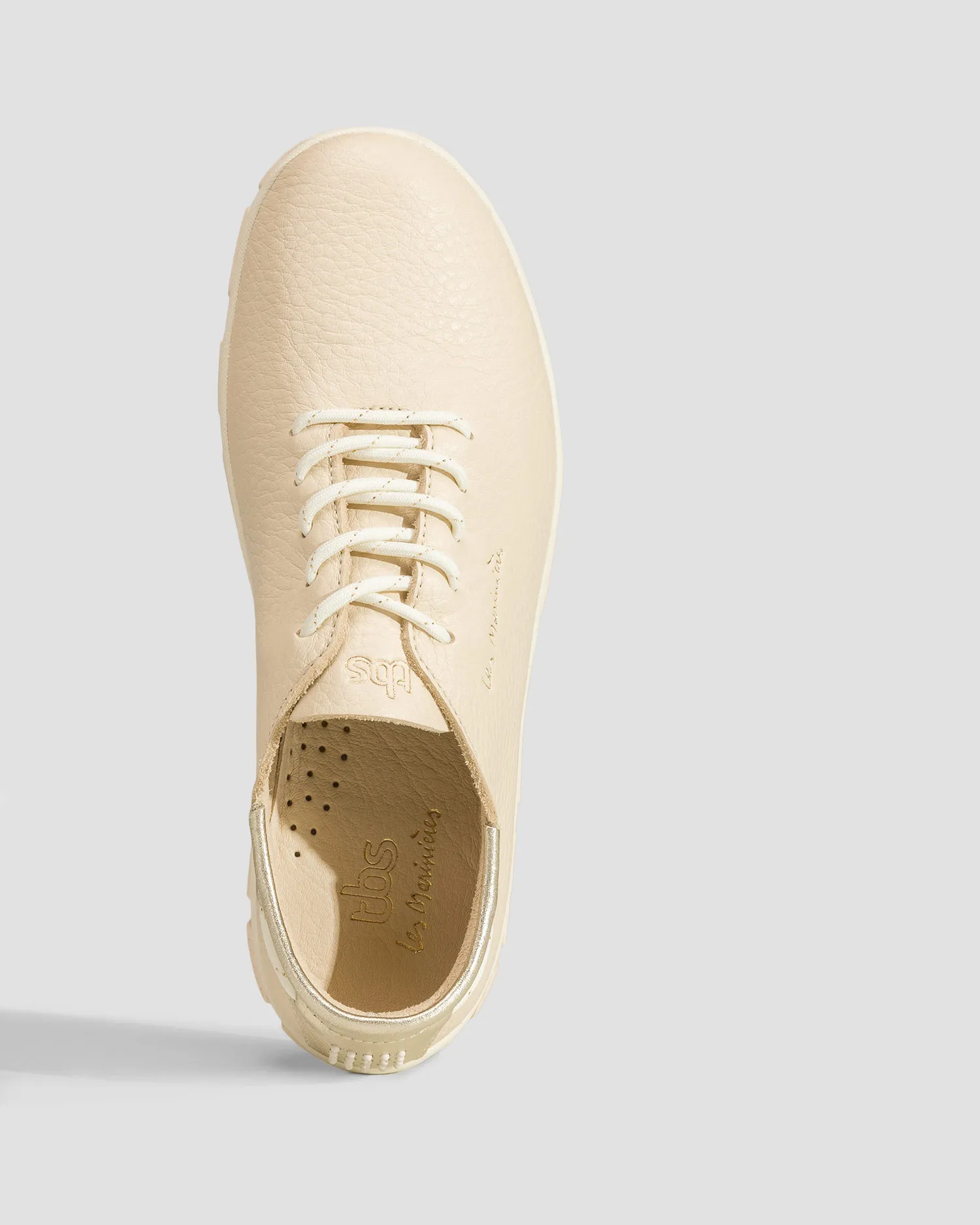 Scarpe beige in pelle da donna TBS Jazaru m7g53-linchampagne