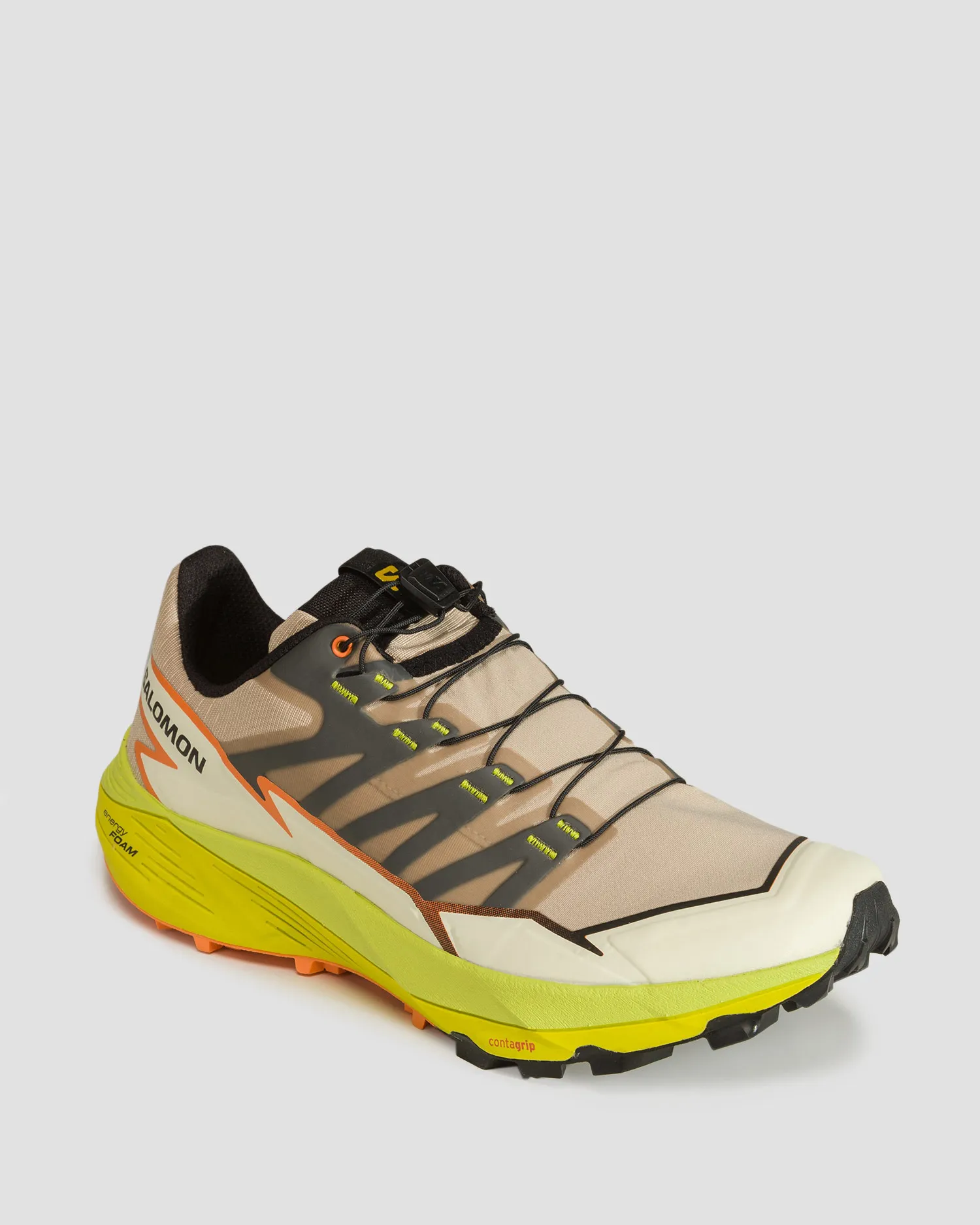 Scarpe da trail da uomo Salomon Thundercross L47523100-safari-sulphr-black