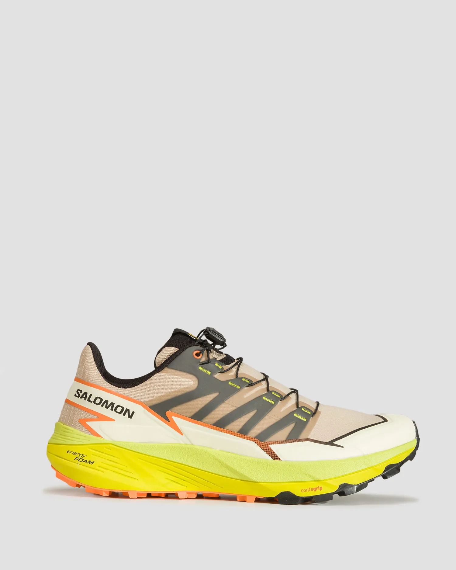 Scarpe da trail da uomo Salomon Thundercross L47523100-safari-sulphr-black