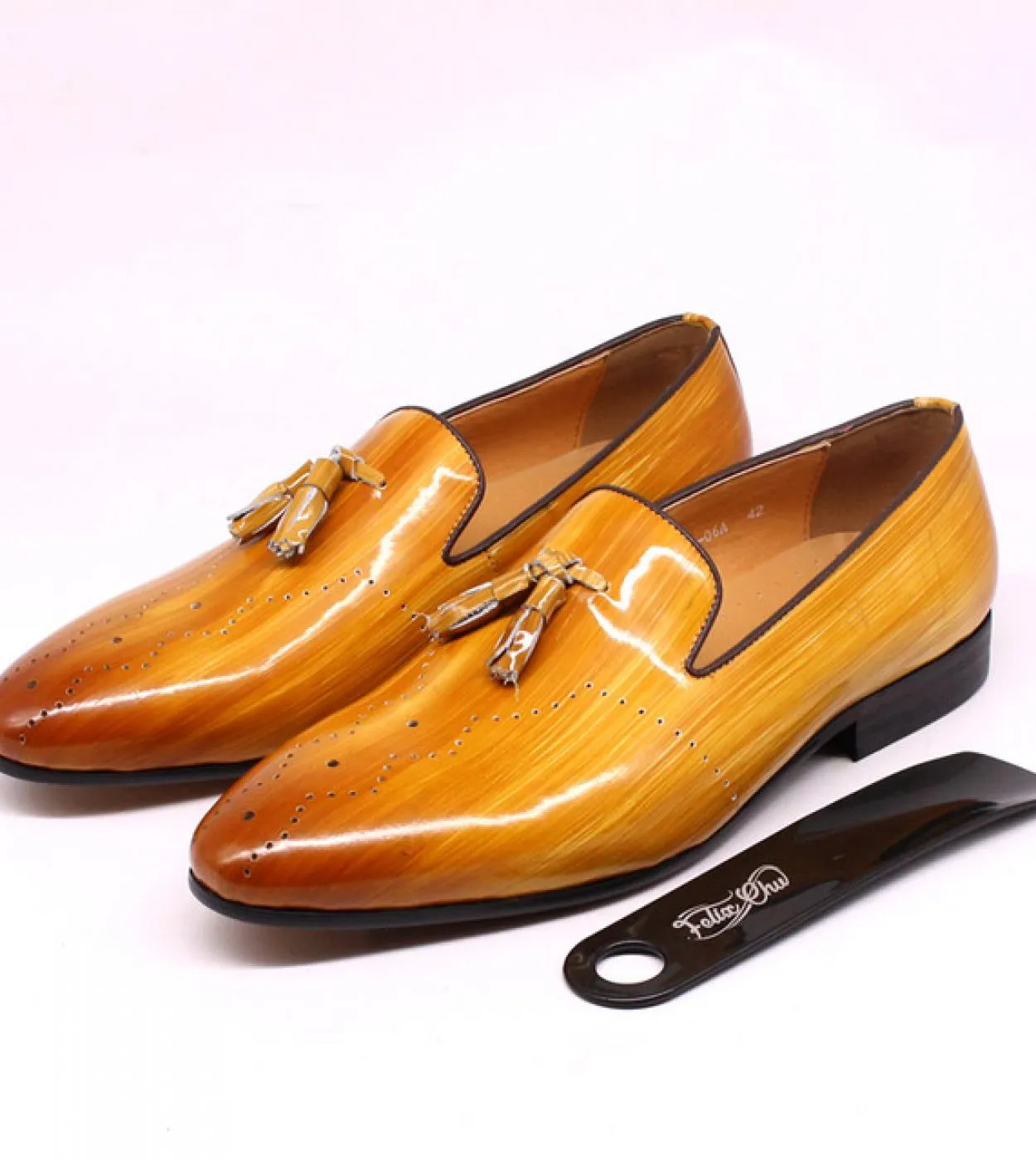 Scarpe da uomo da sposa Colore giallo Scarpe da uomo gialle Scarpe da uomo gialle da sposa Scarpe casual in pelle da uomo