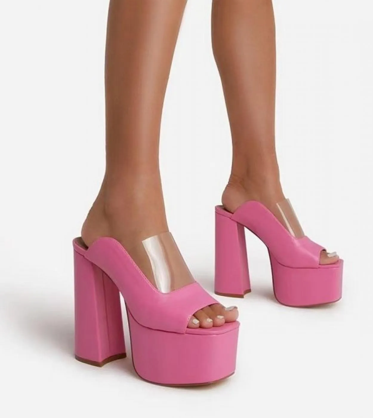 Scivoli Zoccoli Chunky Super High Heels Sandali da donna Scarpe con plateau Décolleté Pantofole infradito da donna Sandalias Muj