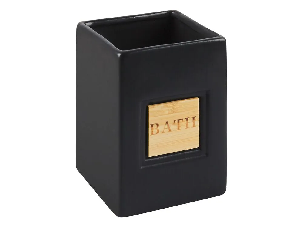 Set da 4 accessori per il bagno KOUROU Ceramica Nero