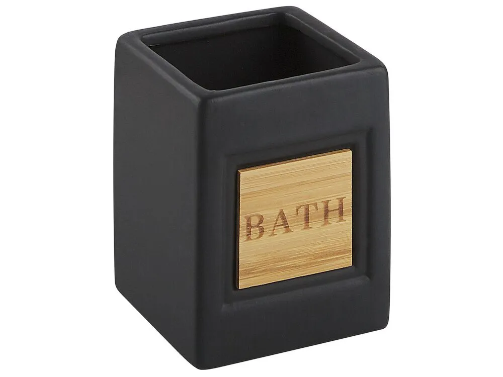 Set da 4 accessori per il bagno KOUROU Ceramica Nero