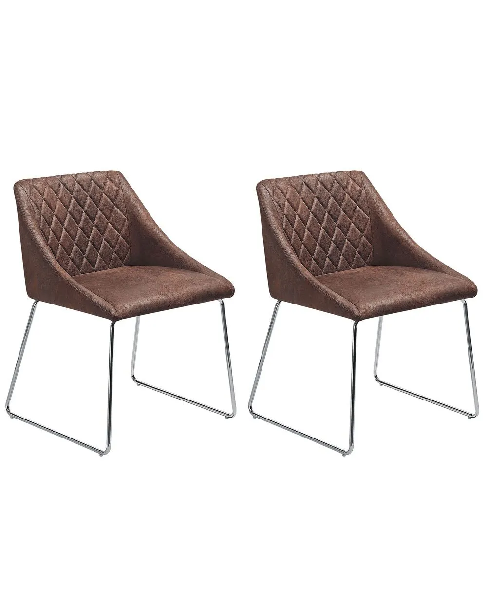 Set di 2 sedie da pranzo ARCATA Pelle sintetica Marrone scuro