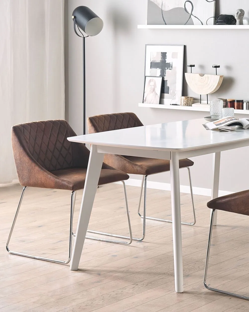 Set di 2 sedie da pranzo ARCATA Pelle sintetica Marrone scuro