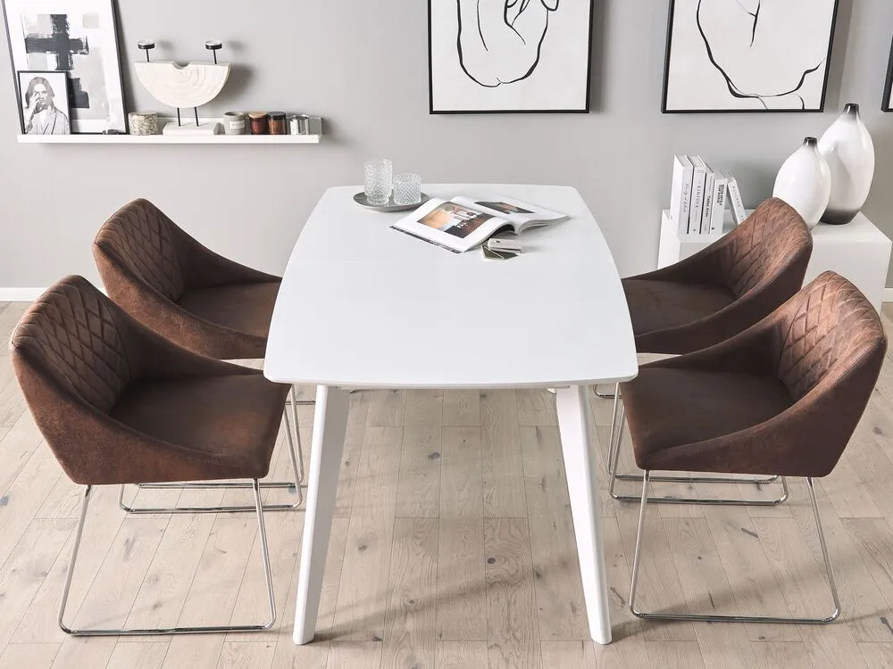 Set di 2 sedie da pranzo ARCATA Pelle sintetica Marrone scuro