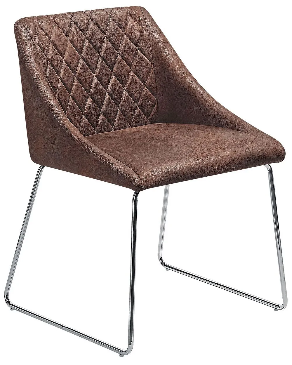 Set di 2 sedie da pranzo ARCATA Pelle sintetica Marrone scuro