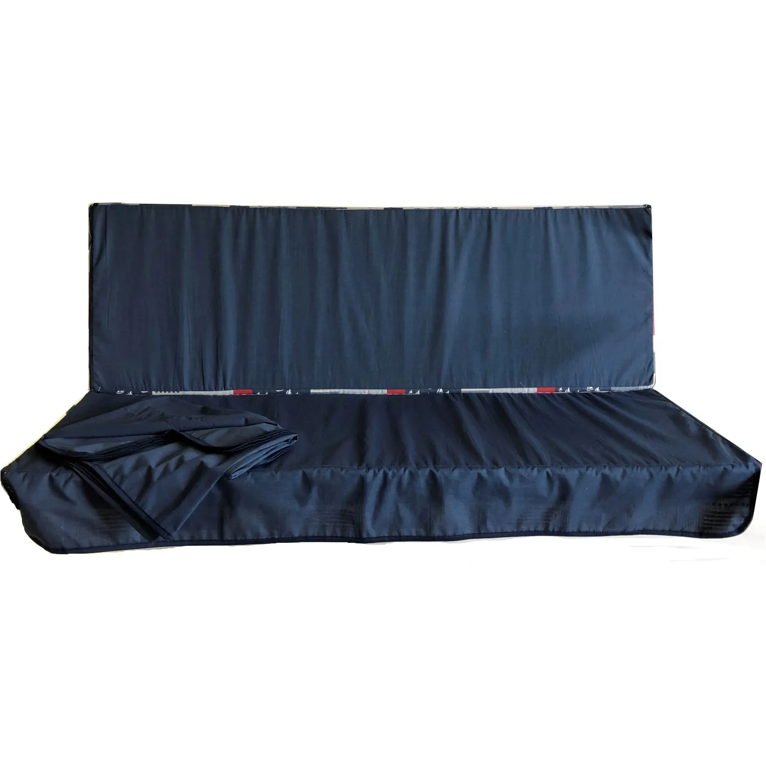 Set federe Stiliac per cuscino e tettuccio dondolo 3 posti Classic/Twist blu