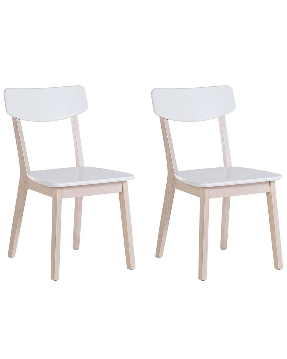 Set of 2 Dining Chairs SANTOS White