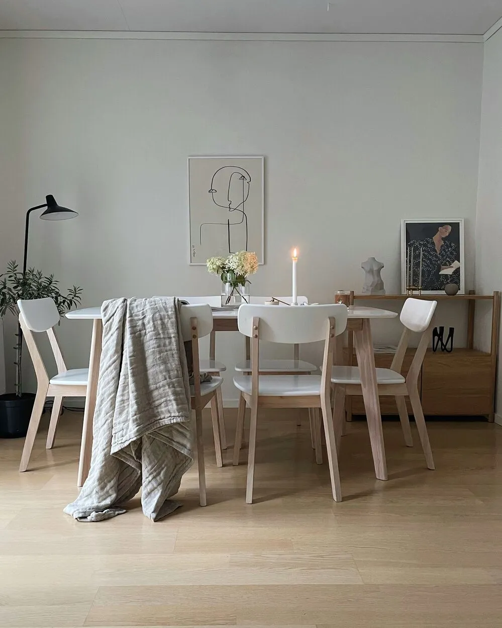 Set of 2 Dining Chairs SANTOS White