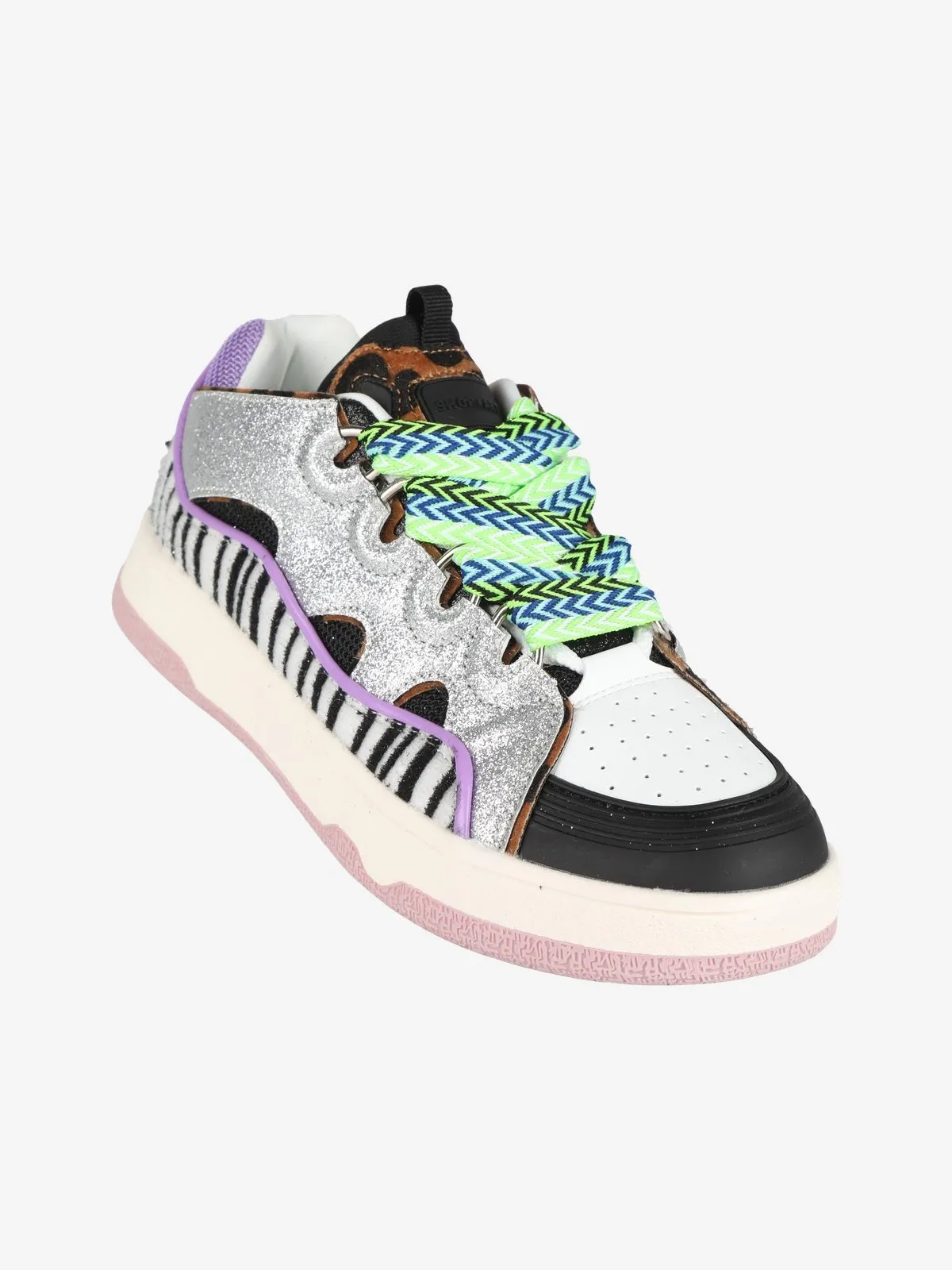 Shop Art CHUNKY WHOOPI Baskets femme imprimé animal avec paillettes