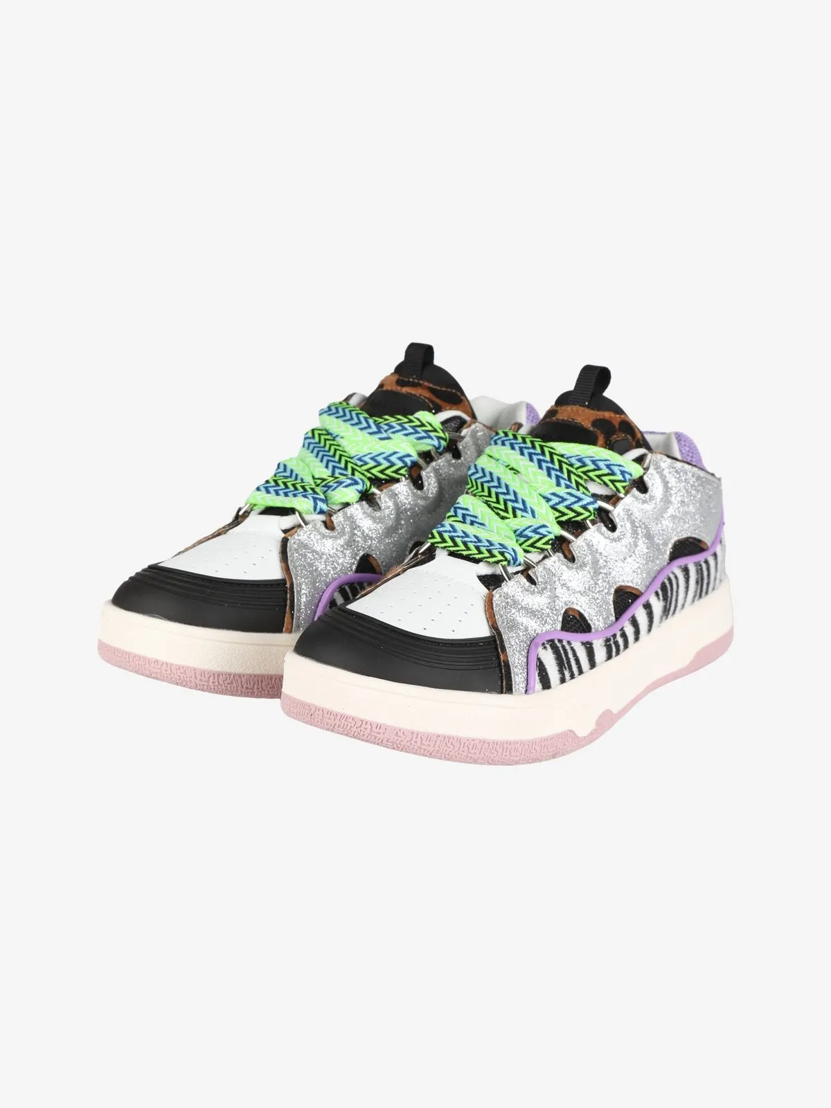 Shop Art CHUNKY WHOOPI Baskets femme imprimé animal avec paillettes
