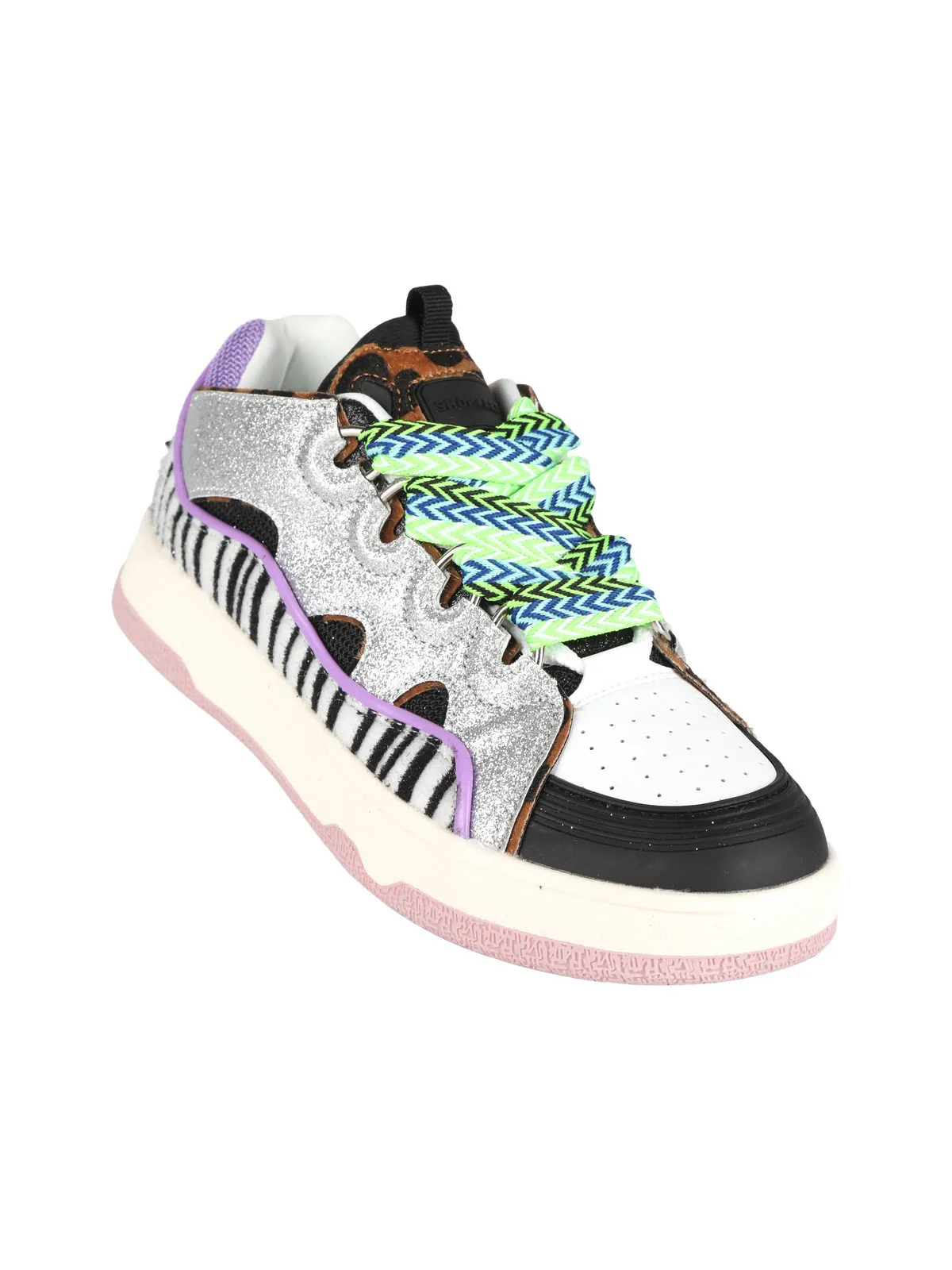 Shop Art CHUNKY WHOOPI Baskets femme imprimé animal avec paillettes