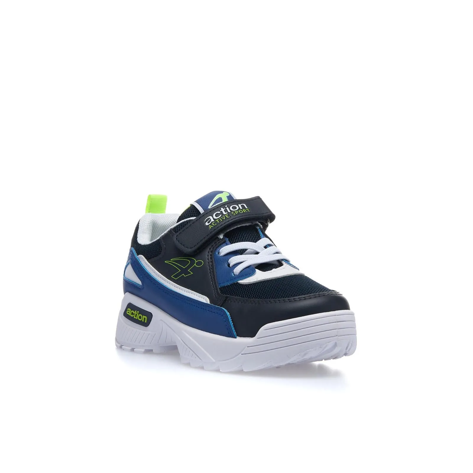 Sneakers bambino blu e bianche chunky da palestra