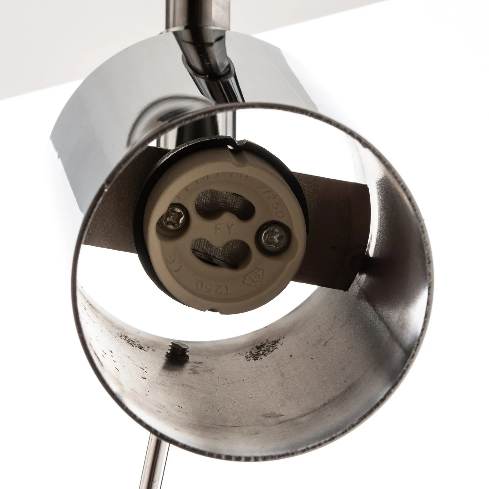 Spot da soffitto Round, cromo, 3 luci lineare