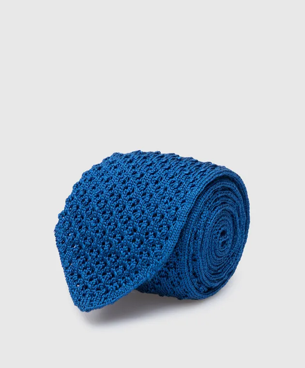 Stefano Ricci Cravatta in seta blu per bambini YCRM1600SETA