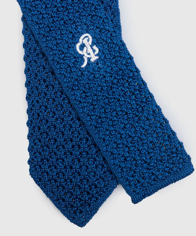 Stefano Ricci Cravatta in seta blu per bambini YCRM1600SETA