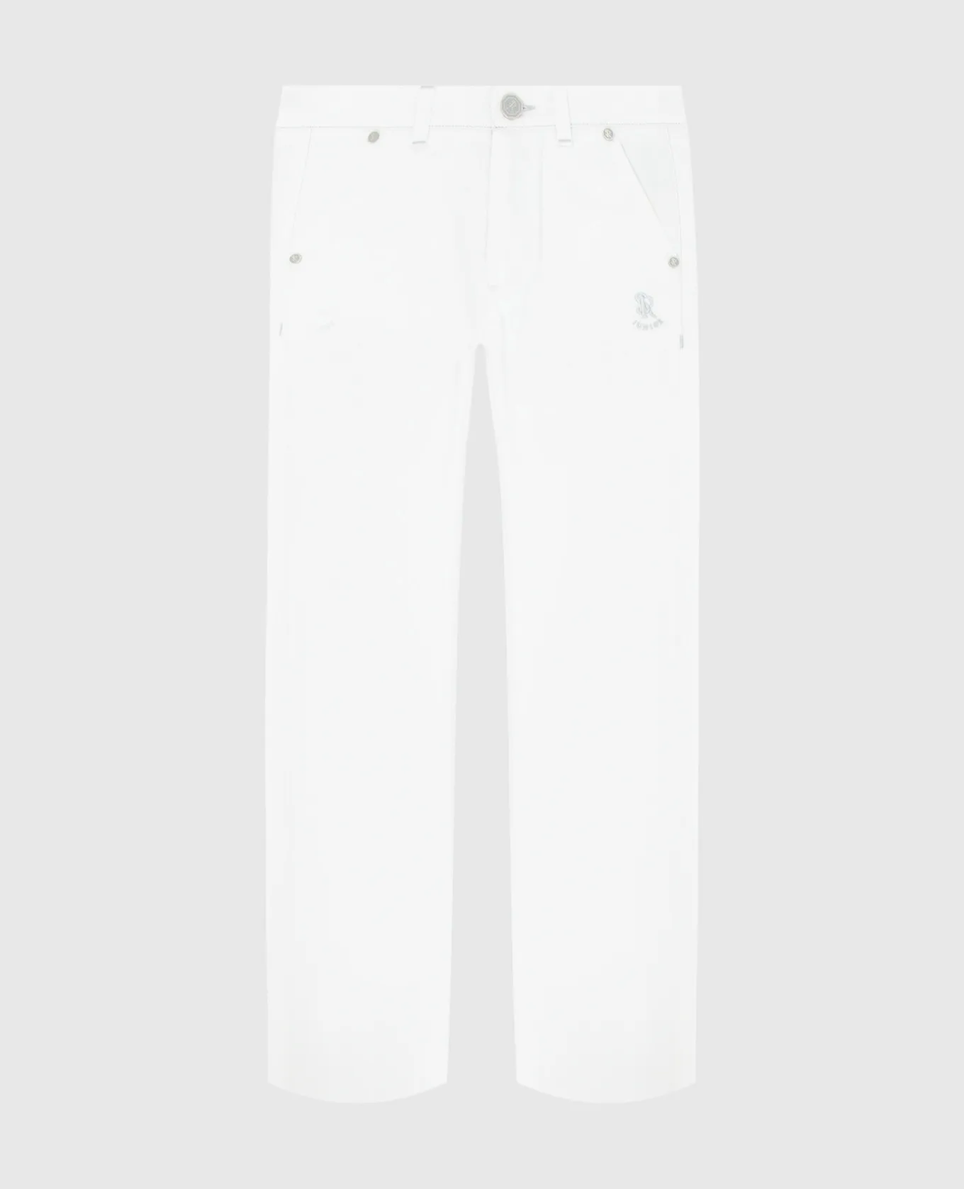 Stefano Ricci Pantaloni bianchi da bambino con ricami YUT7200040VAL003