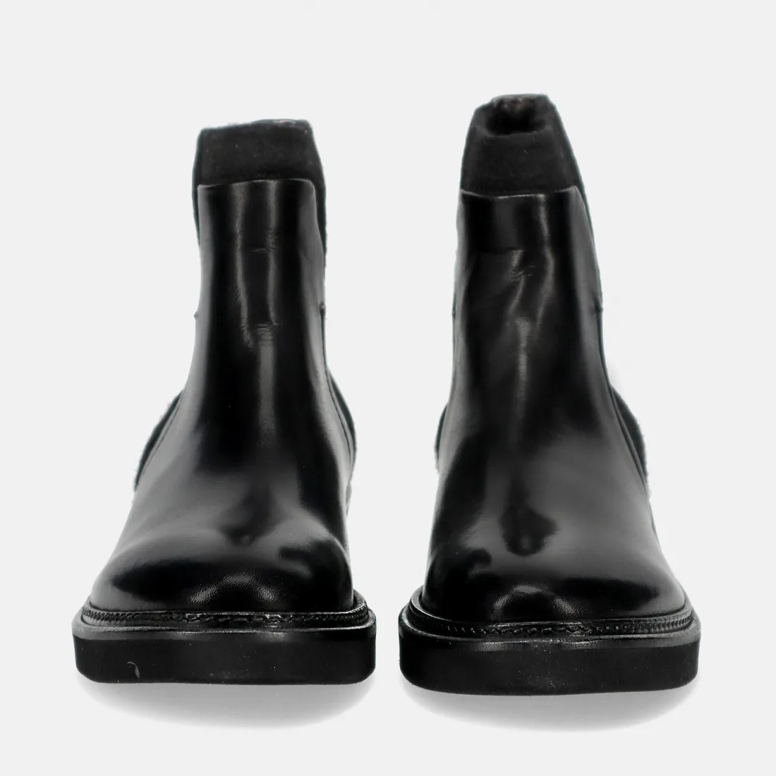 Stivaletto calzino Calpierre DM82 nero  in pelle e lana
