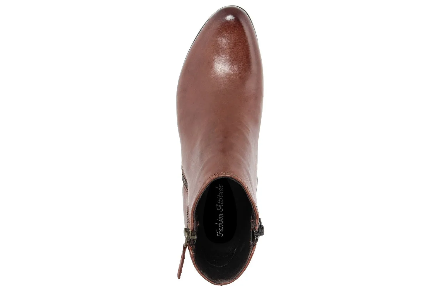 Stivaletto con tacco Donna in pelle Marrone