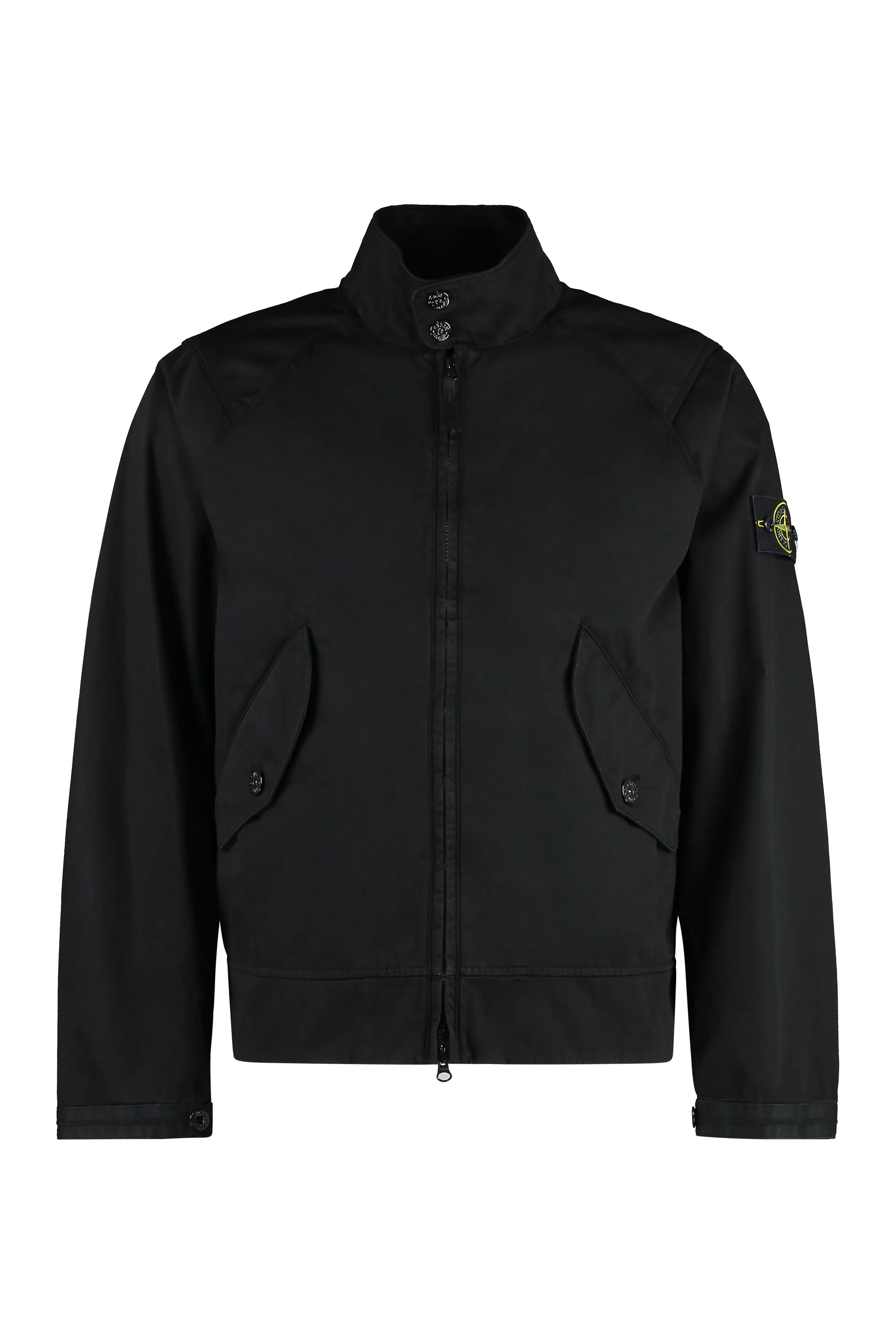 Stone Island Giacca in cotone con chiusura a zip
