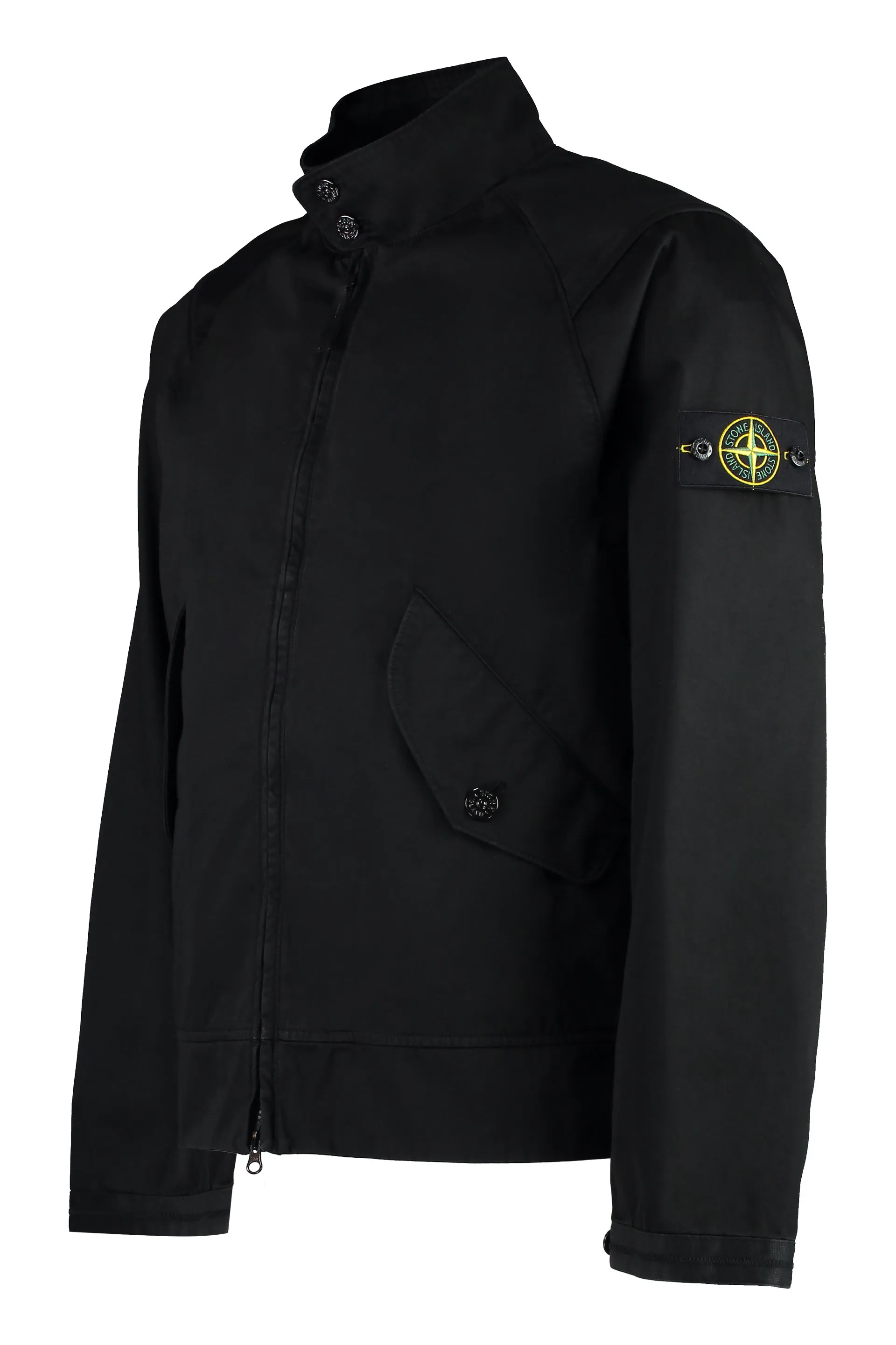 Stone Island Giacca in cotone con chiusura a zip