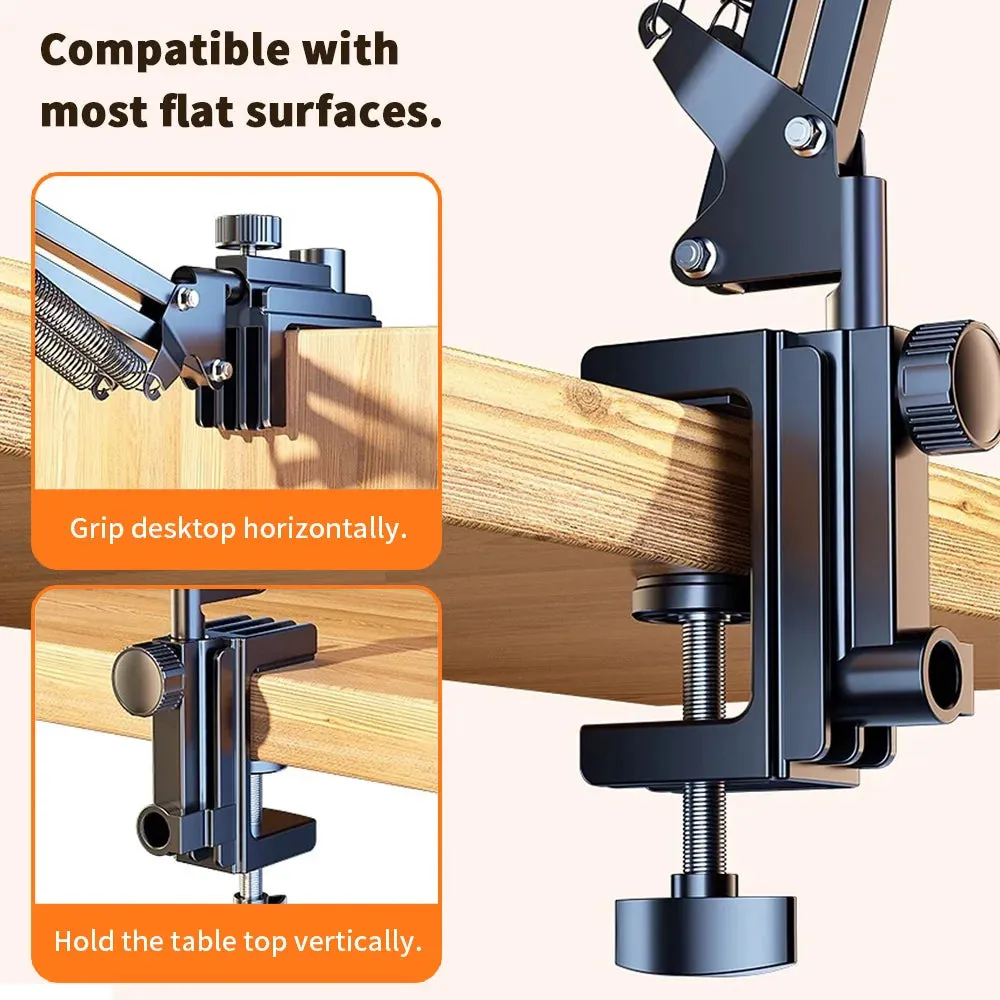 Supporto per Tablet per letto con braccio in metallo da 90cm supporto per Tablet da letto rotante a 360 ° per supporto per iPad 