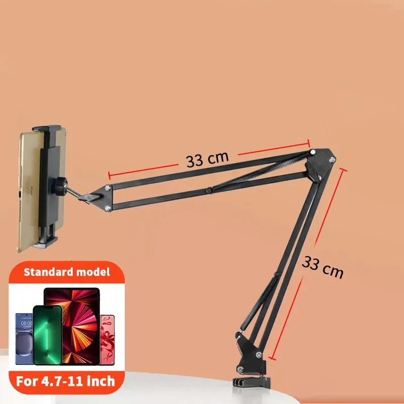 Supporto per Tablet per letto con braccio in metallo da 90cm supporto per Tablet da letto rotante a 360 ° per supporto per iPad 