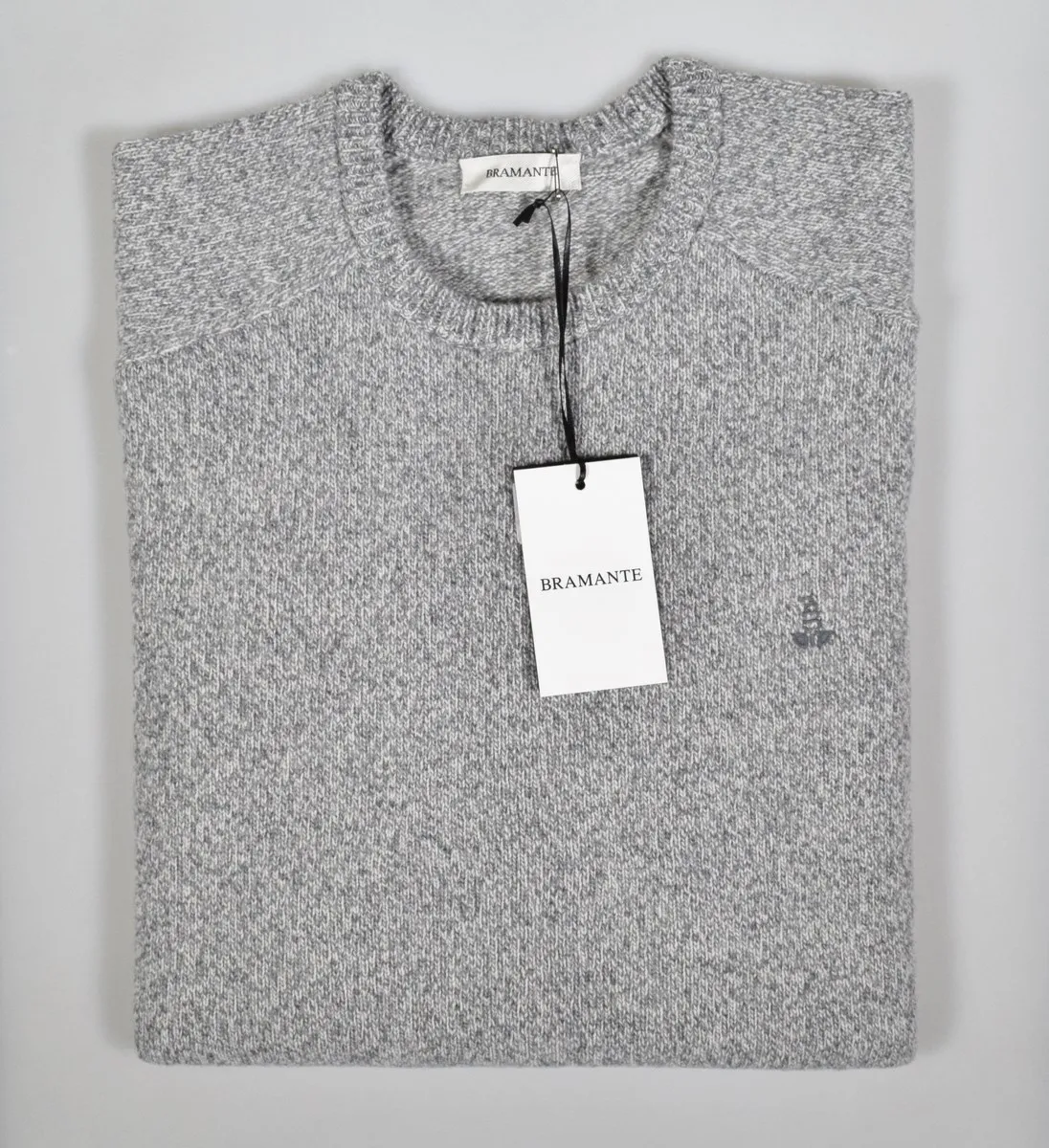Sweater bramante round neck regular fit mixed wool mouliné