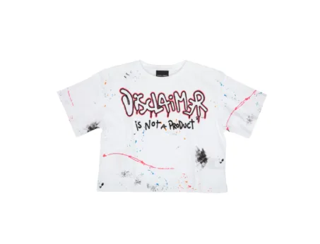 T-shirt Corta Donna  DISCLAIMER 51690 Bianco