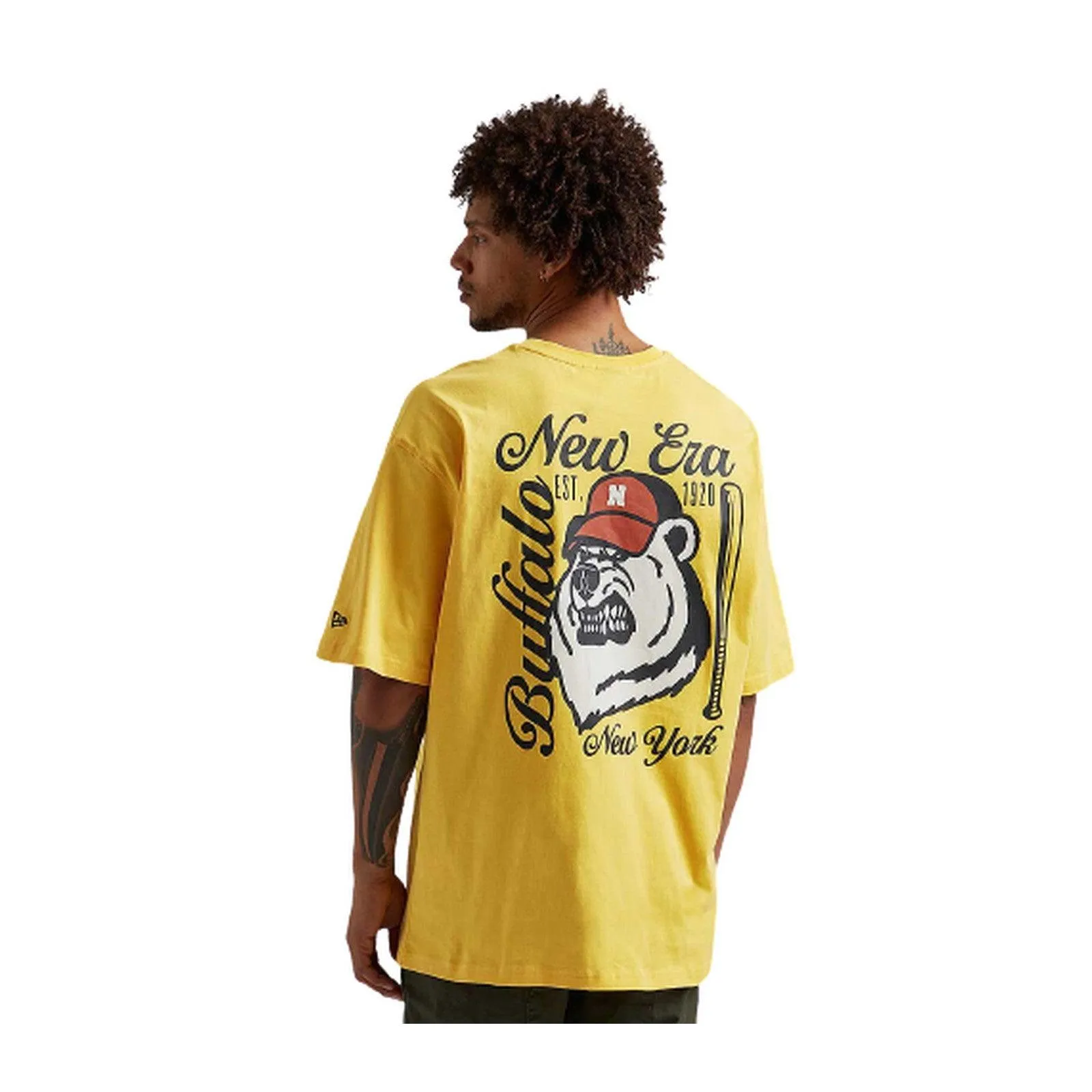 T-shirt Uomo New Era - Ne Heritage Graphc Os Tee - Giallo