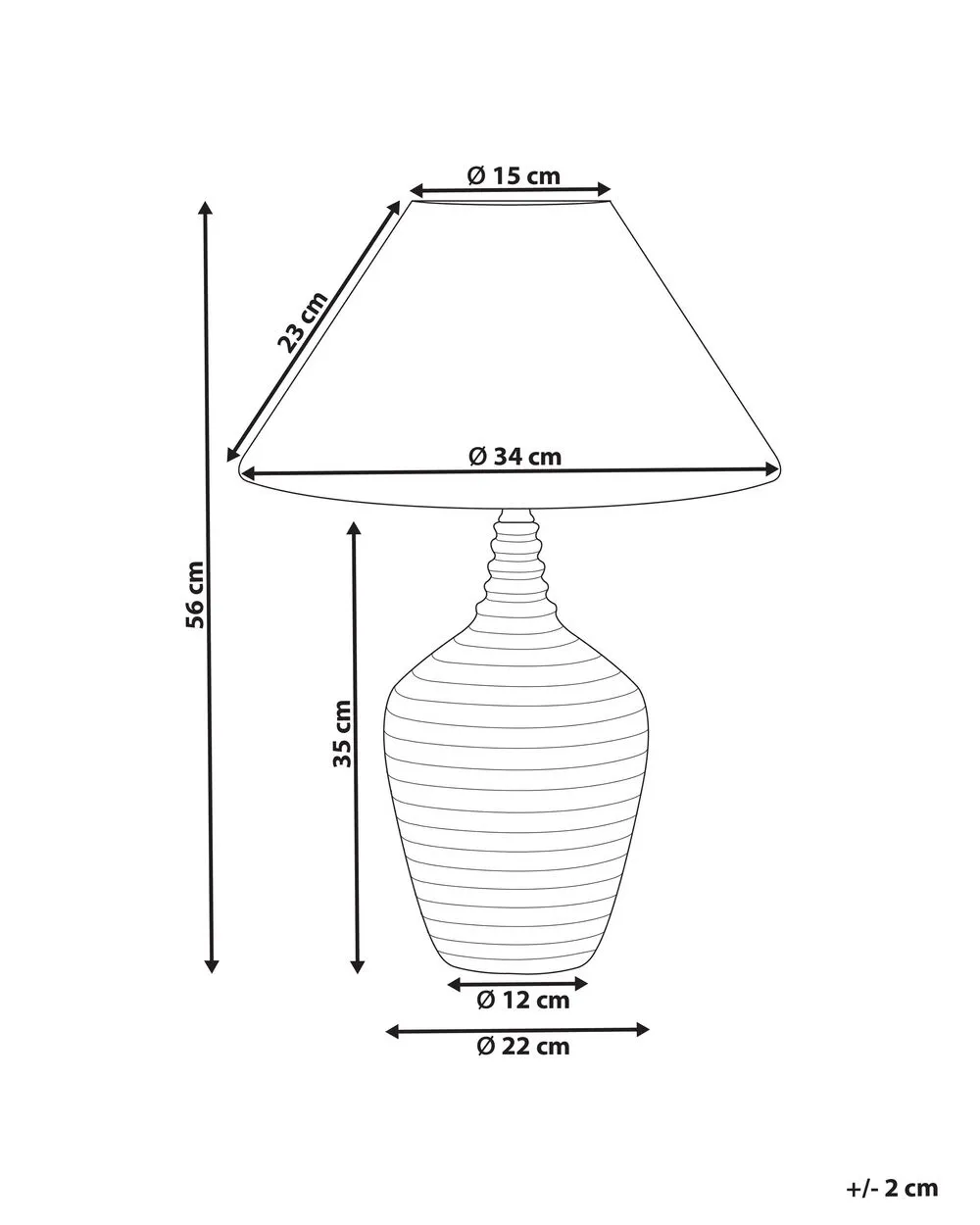 Table Lamp CELESTE Ceramic Cream