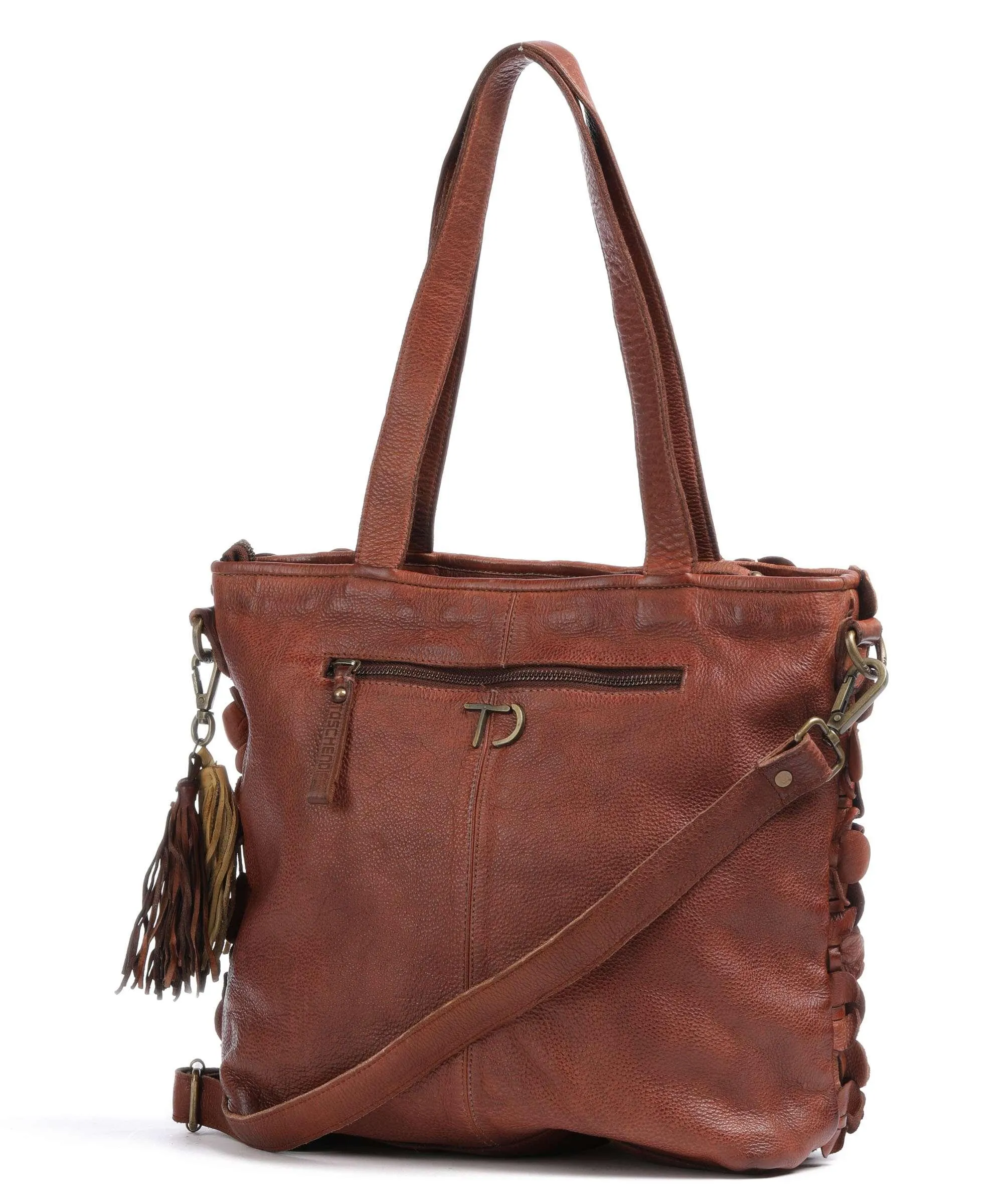  Taschendieb Wien Sternwartestraße 2 Borsa shopper pelle di vacchetta grana marrone  