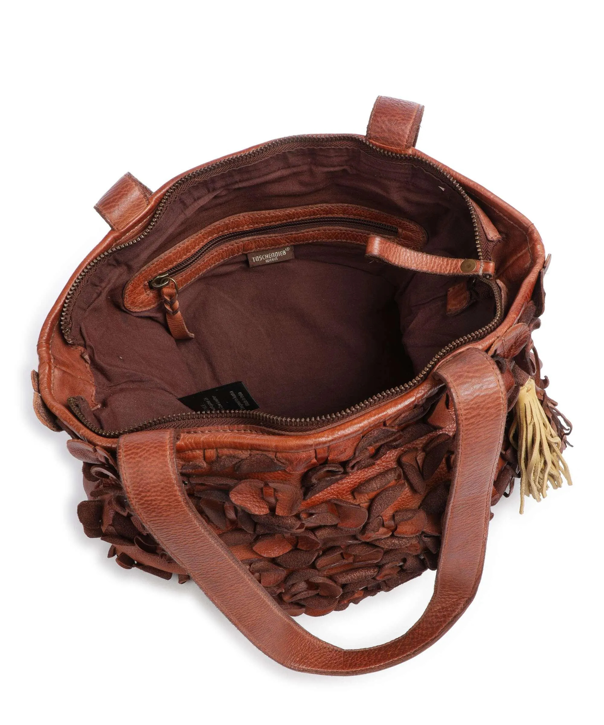  Taschendieb Wien Sternwartestraße 2 Borsa shopper pelle di vacchetta grana marrone  