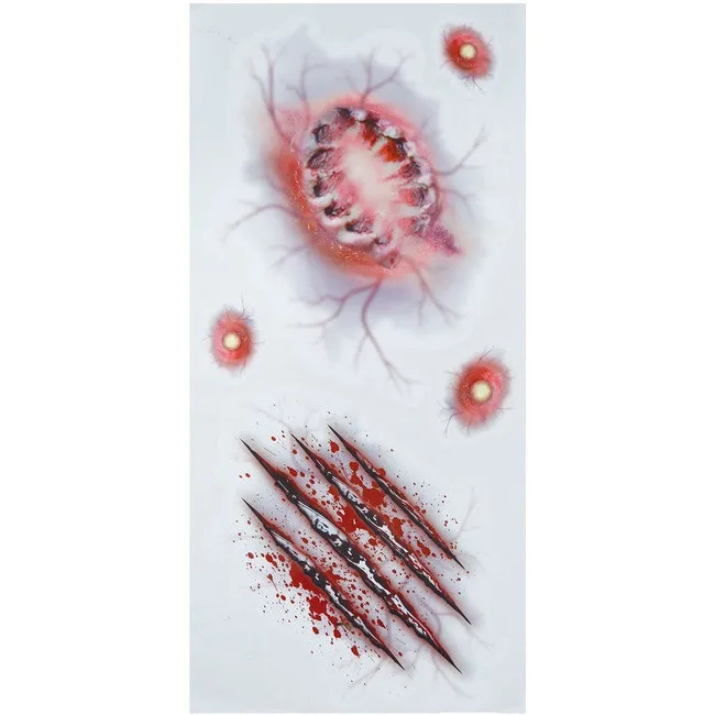Tatuaggi adesivi con ferite da morso