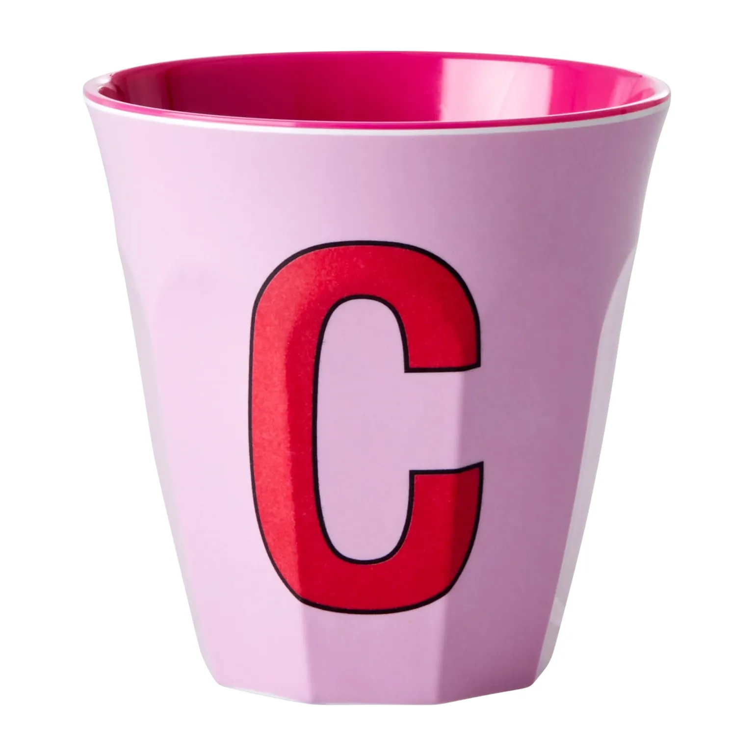 Tazza in melammina Rice media, lettera C 30 cl.ix{font-size:18px}Rosa