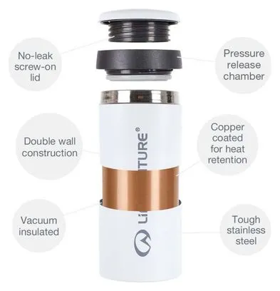 Tazza termica Lifeventure da 300 ml in tungsteno lucido