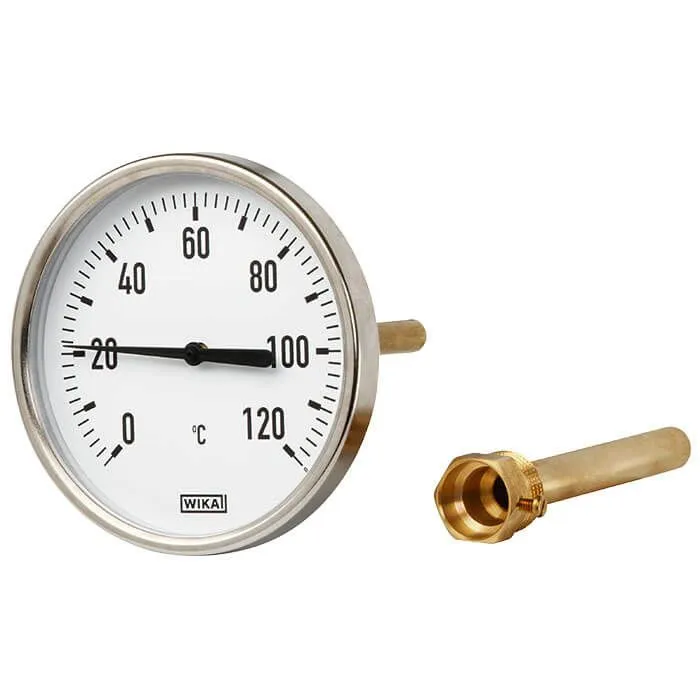 Termometro a quadrante WIKA, -10 → 50 °C, Ø quadrante 100mm, Quadrante