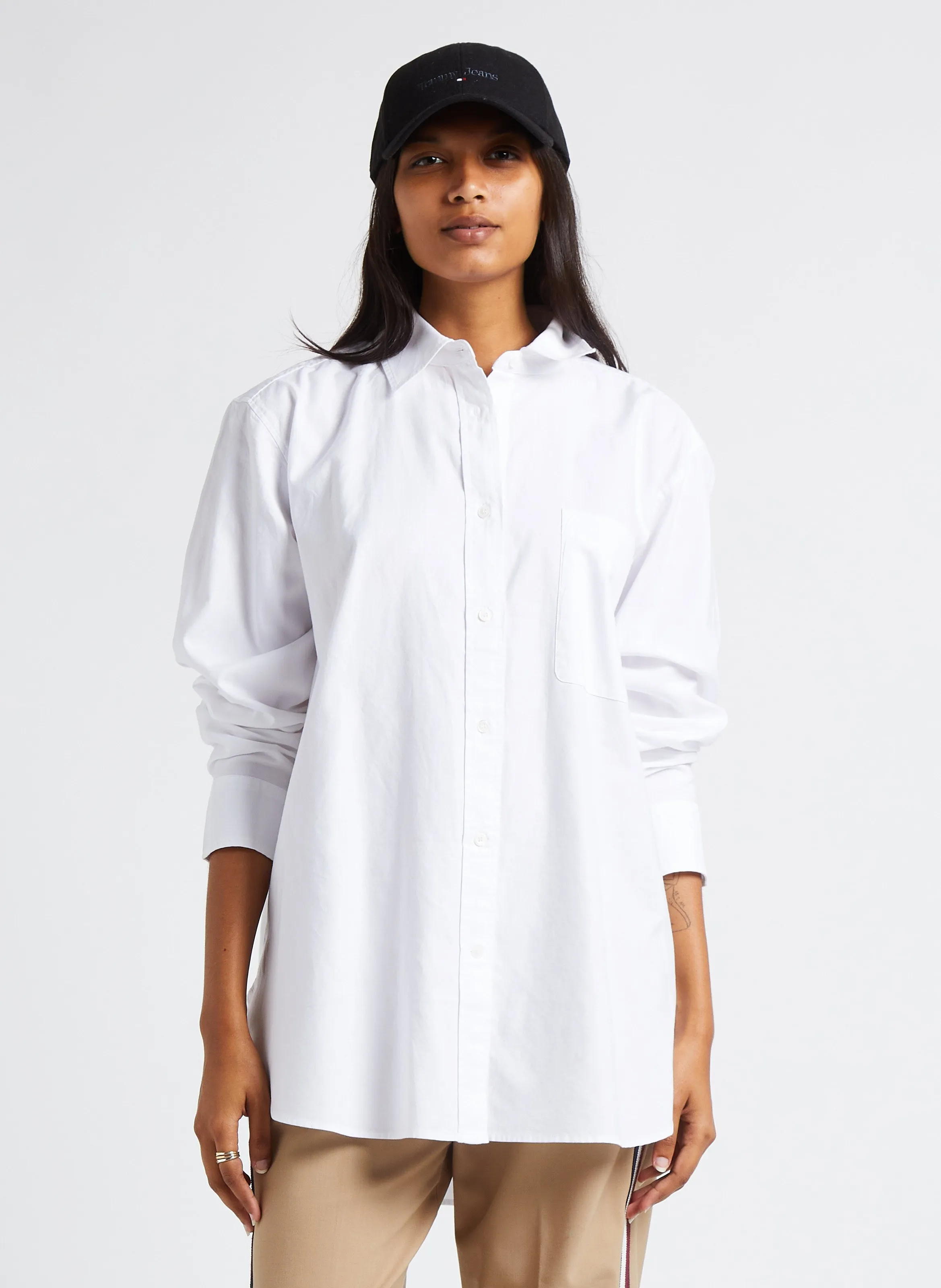  TOMMY HILFIGER   Camicia collo classico in cotone | Bianco