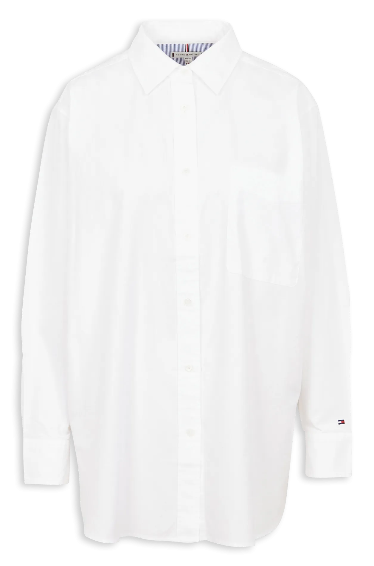  TOMMY HILFIGER   Camicia collo classico in cotone | Bianco