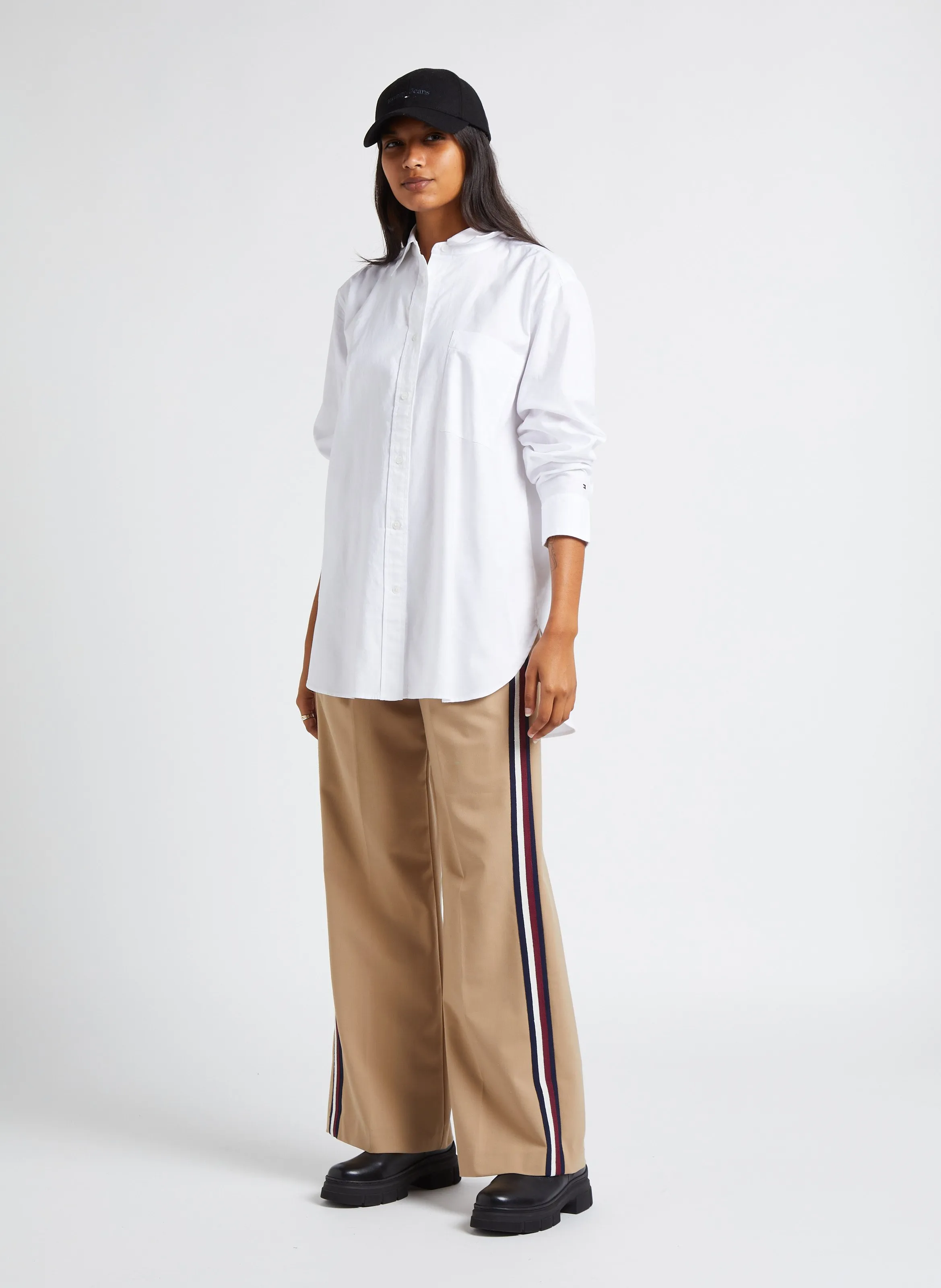  TOMMY HILFIGER   Camicia collo classico in cotone | Bianco