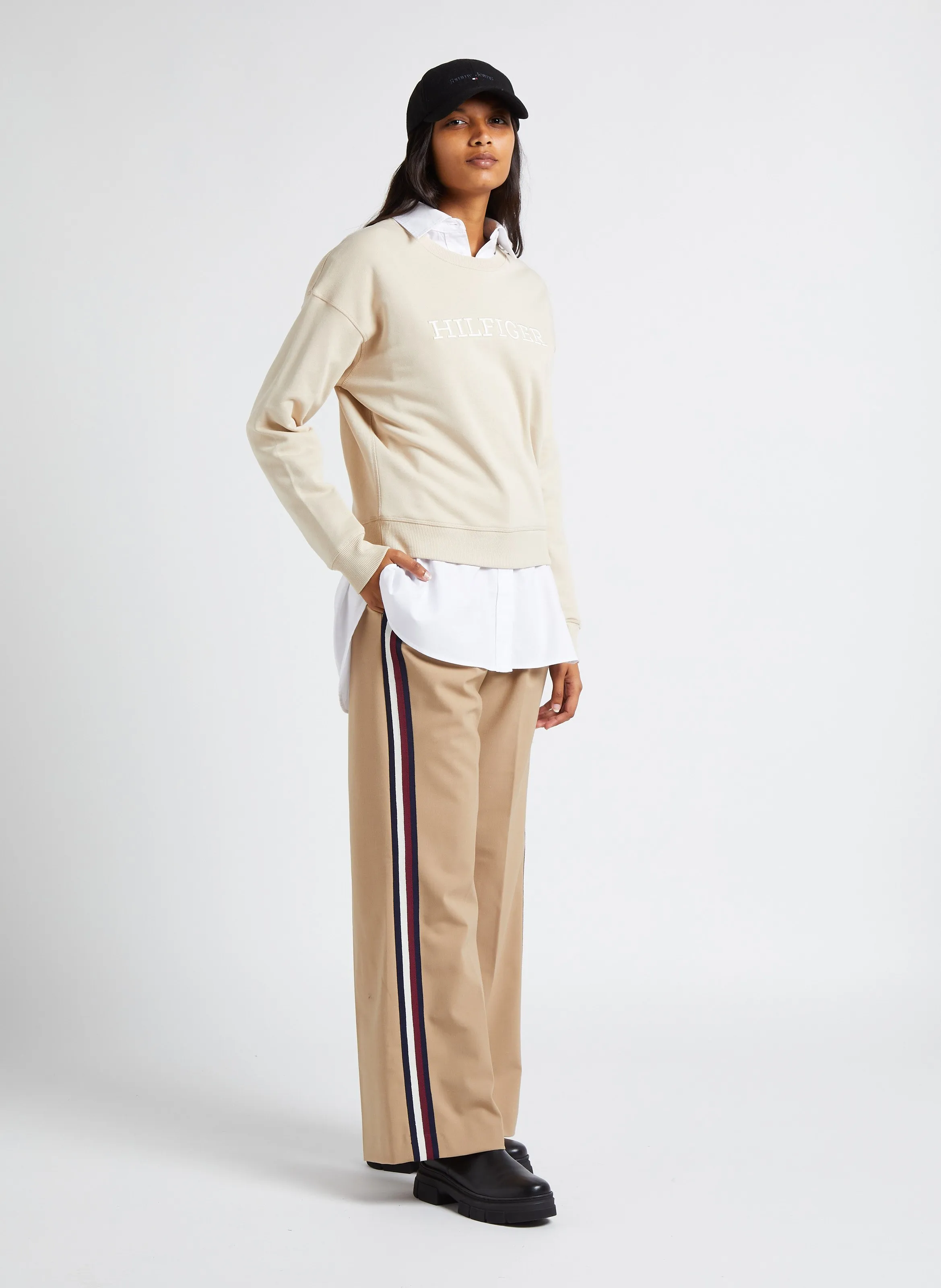  TOMMY HILFIGER   Camicia collo classico in cotone | Bianco