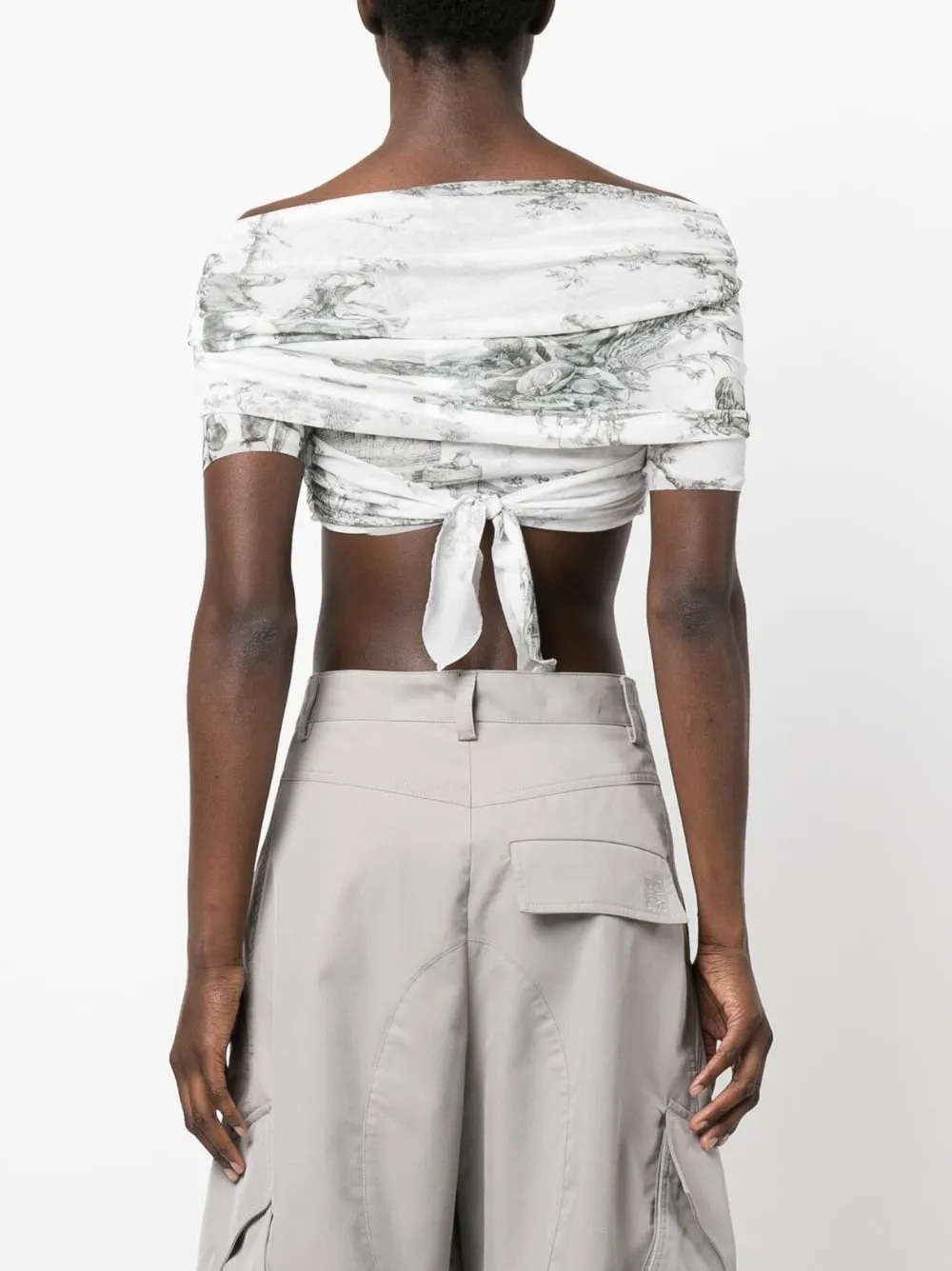 top corto in toile de jouy
