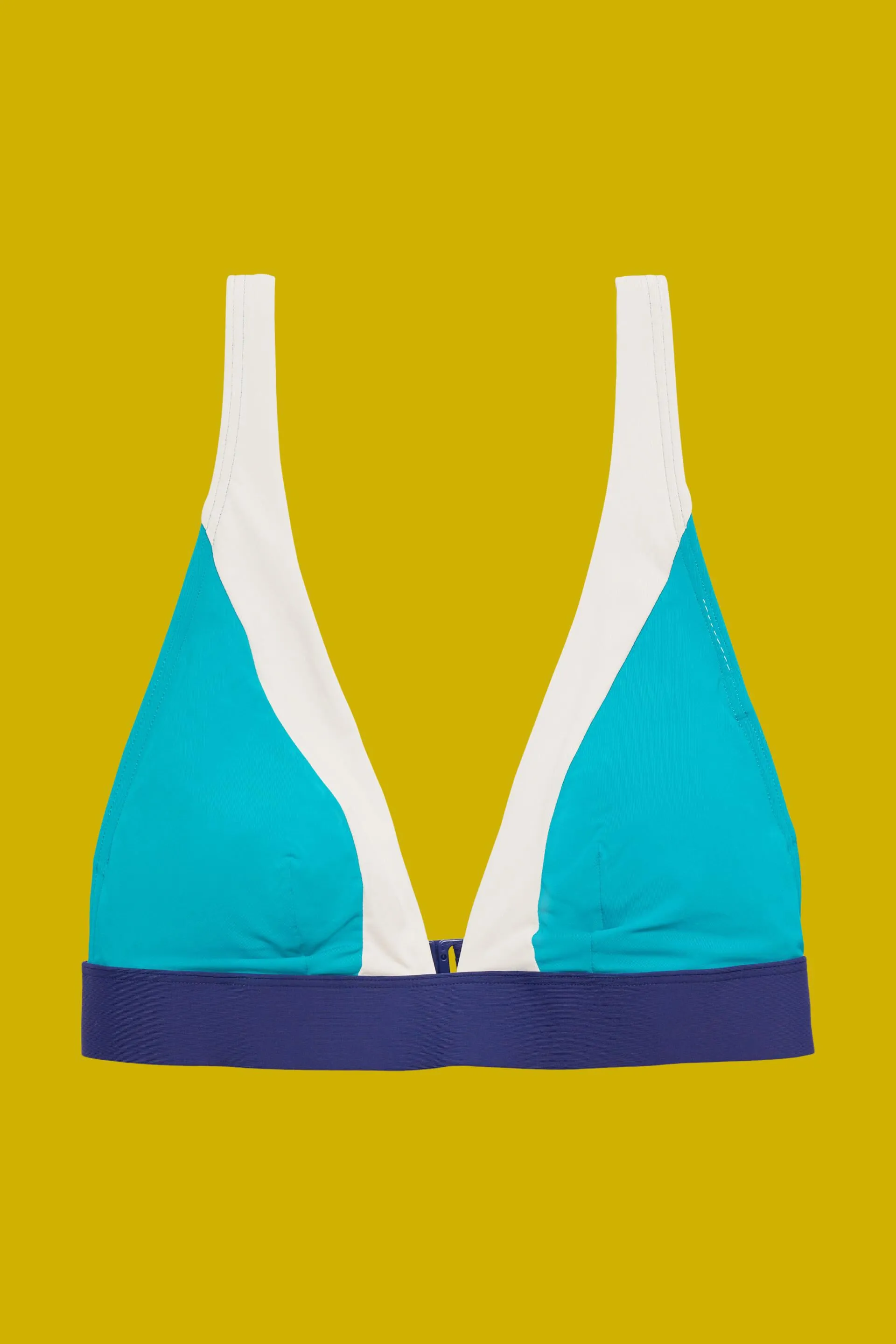 Top da bikini imbottito con blocchi di colore