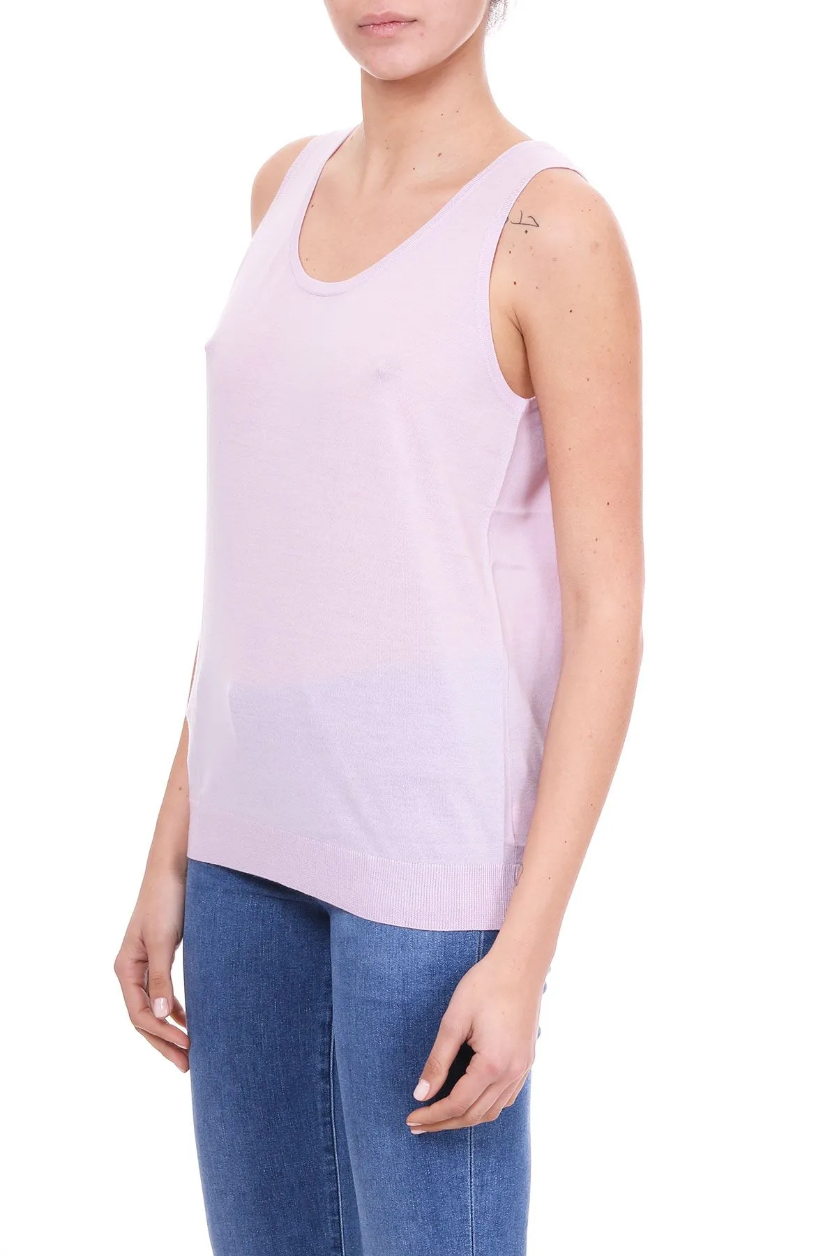 TOP GLICINE CON RIFINITURE A COSTINE