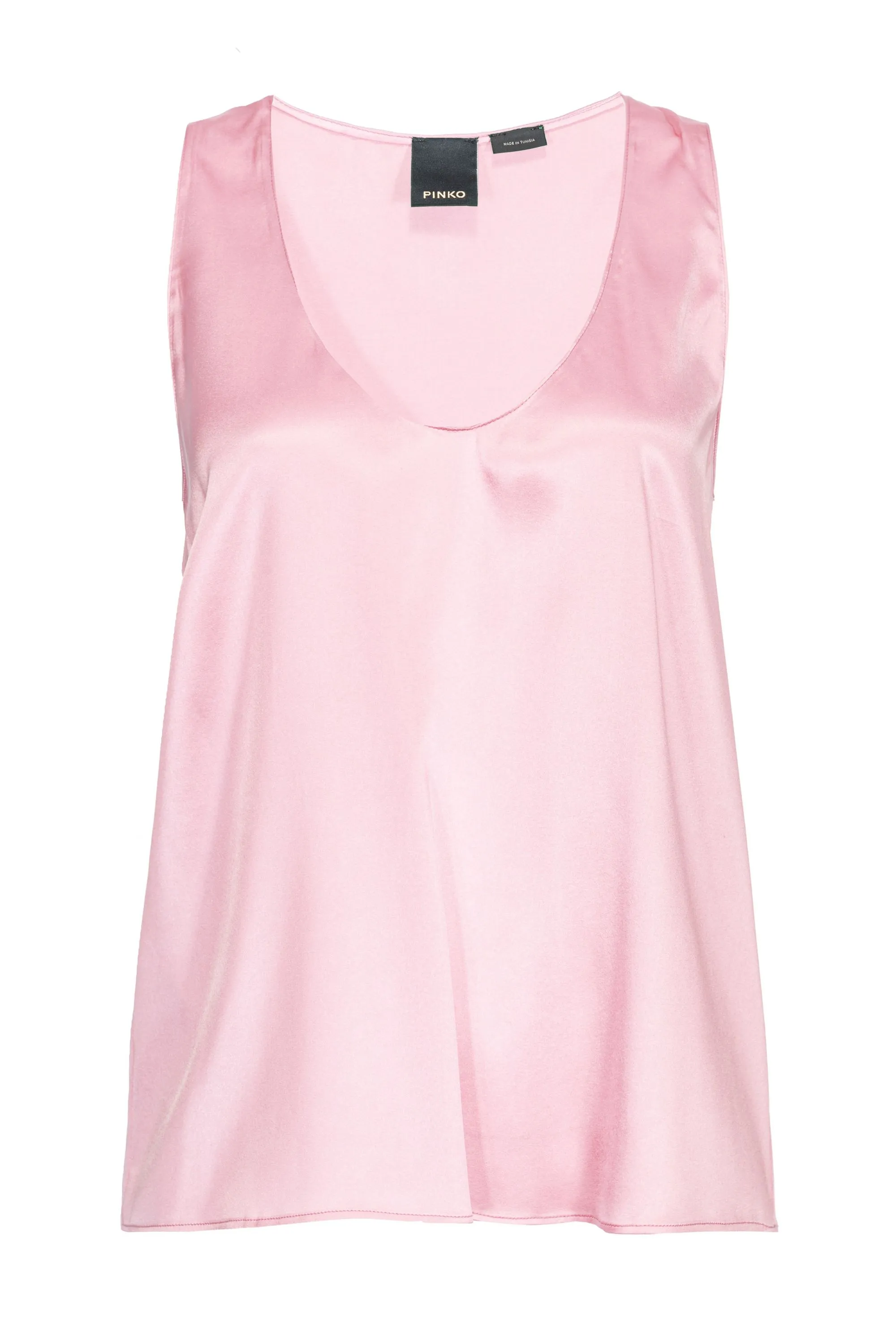 TOP "MARZEMINO" ROSA IN SATIN STRETCH