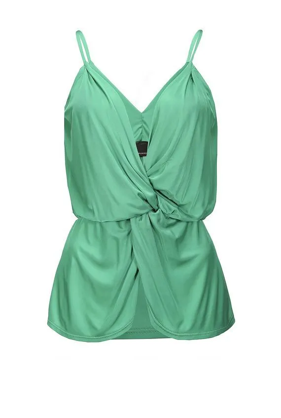 TOP "MORENA" VERDE IN JERSEY LUCIDO