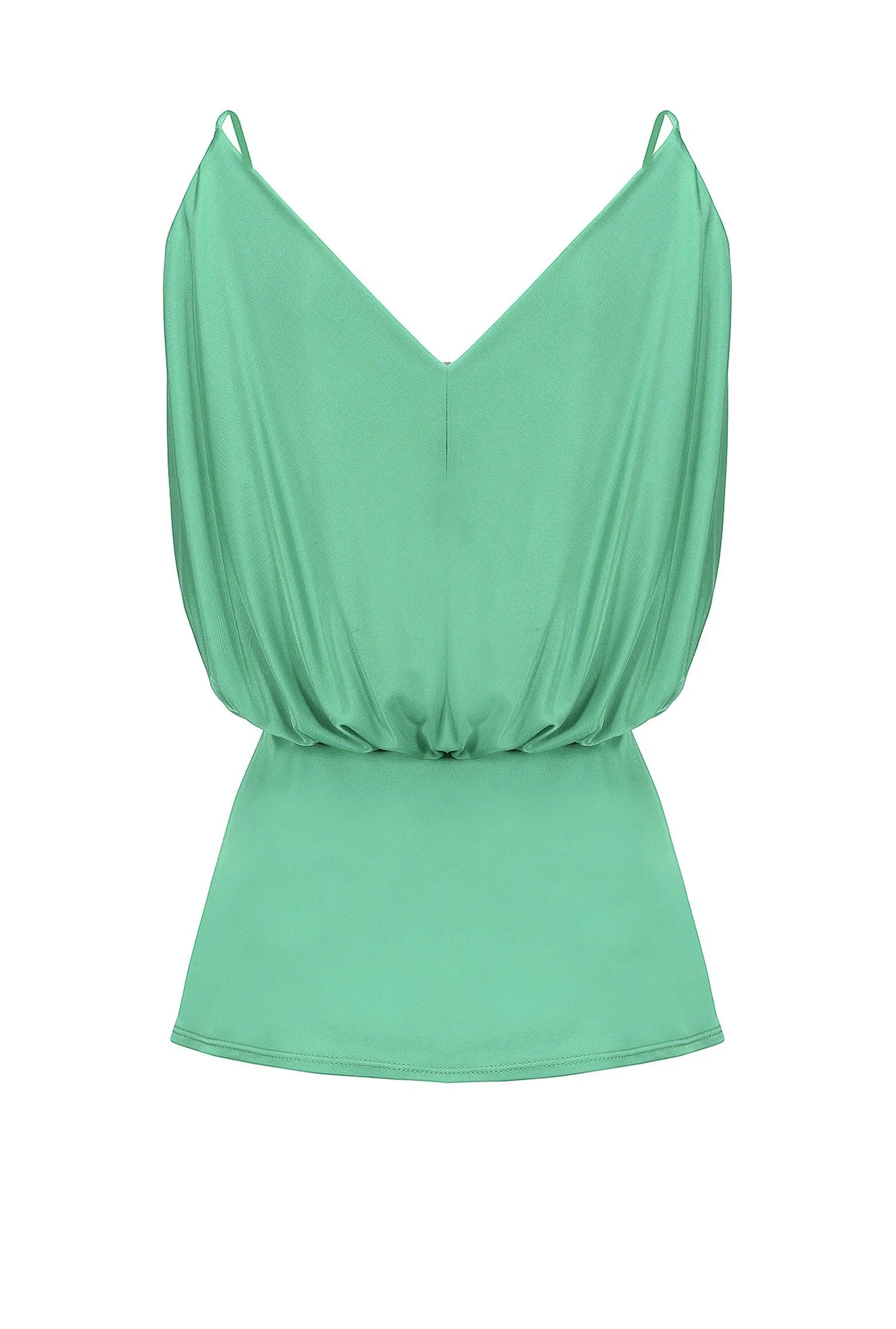 TOP "MORENA" VERDE IN JERSEY LUCIDO